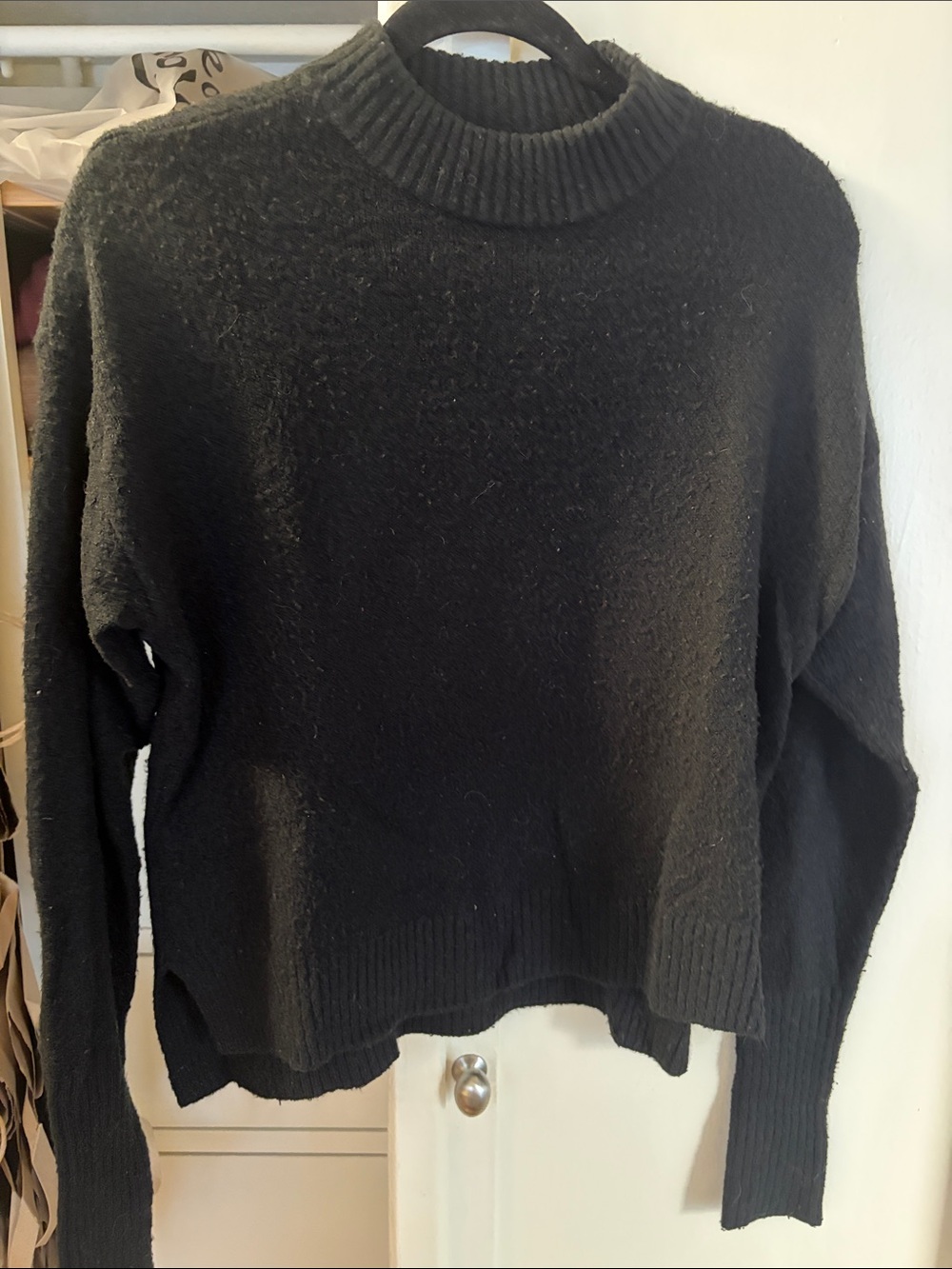 Melrose and Market Black Mock Turtleneck Sweater